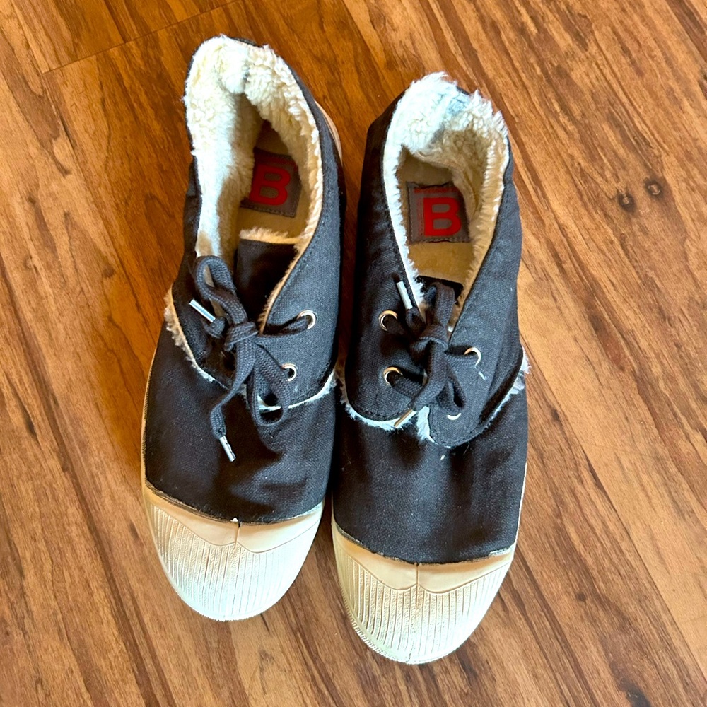 Bensimon Collection Fleece-lined canvas Shell toe Shoes NEVER WORN! Women’s US8